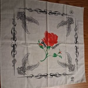 Harley-Davidson Bandana with Red Rose Design